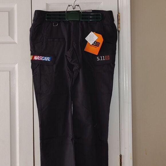 5.11 Tactical Women's Stryke Pants Nascar logo Sz 8 unhemmed - Picture 3 of 13